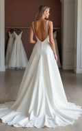 White Princess Wedding Dress for Winter Brides Wanting a Grand Gown