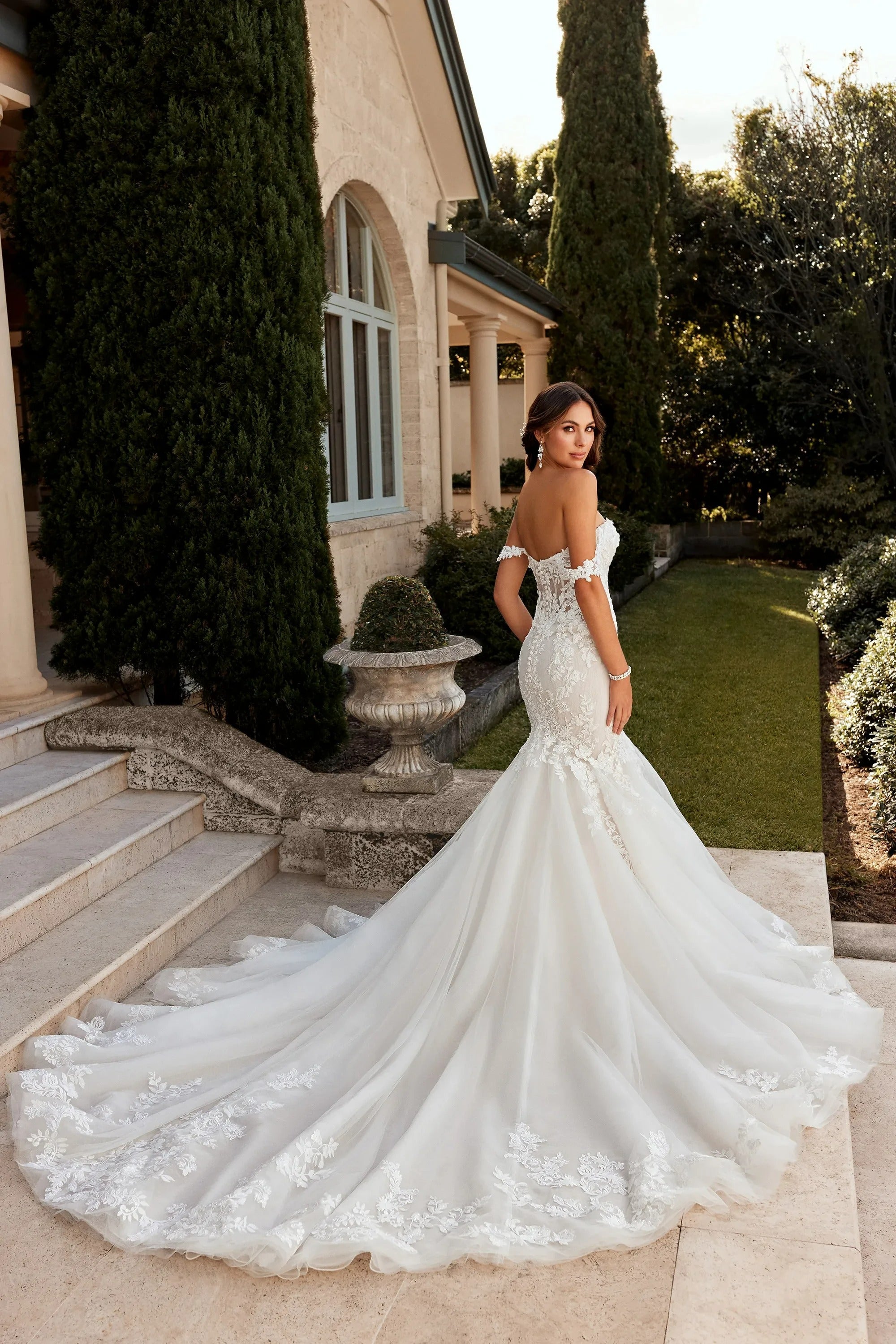 Robe de mariée en dentelle de luxe Trulle en tulle