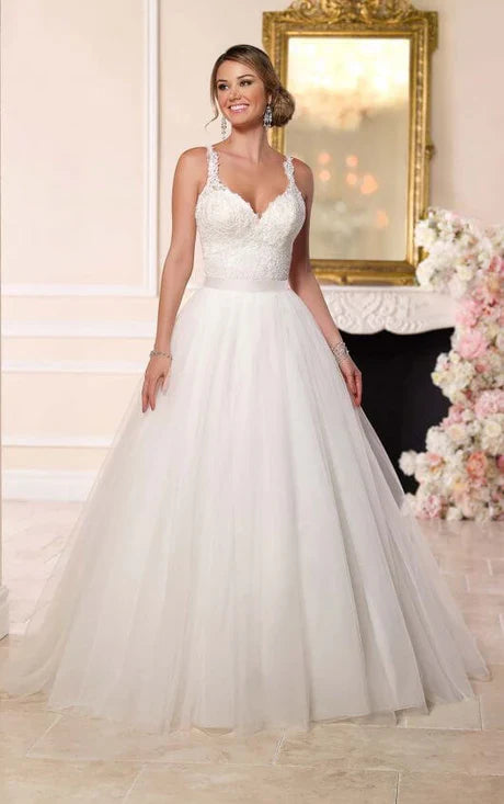 Beach Wedding Dress With Detachable Skirt See Through Back Bridal Gowns Lace Appliques Sleeveless Vestidos De Mariee