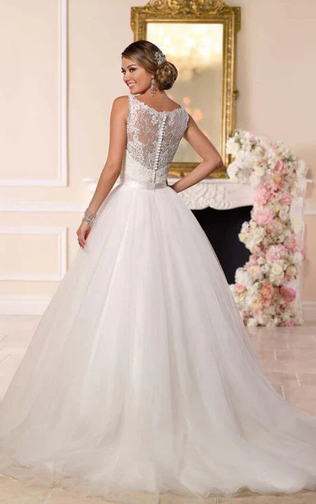 Beach Wedding Dress With Detachable Skirt See Through Back Bridal Gowns Lace Appliques Sleeveless Vestidos De Mariee