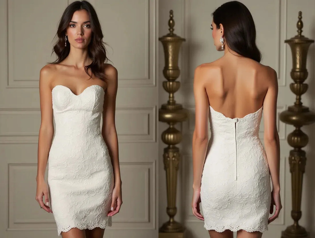 Short Wedding Dress with Stunning Details for Trendy Brides